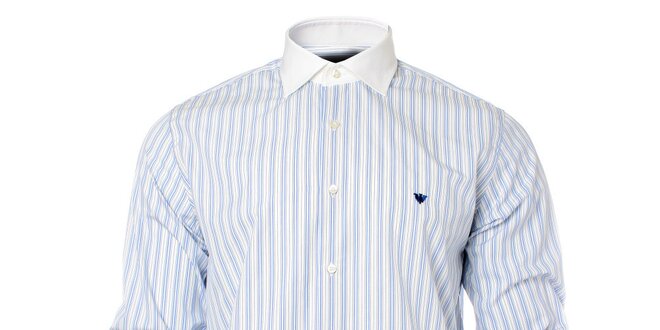 Pánská modro-bílá proužkovaná košile Caramelo