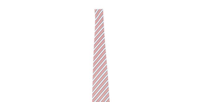 Pánská červená pruhovaná kravata Caramelo