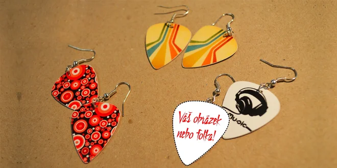 Trsátkové náušnice s vlastním motivem