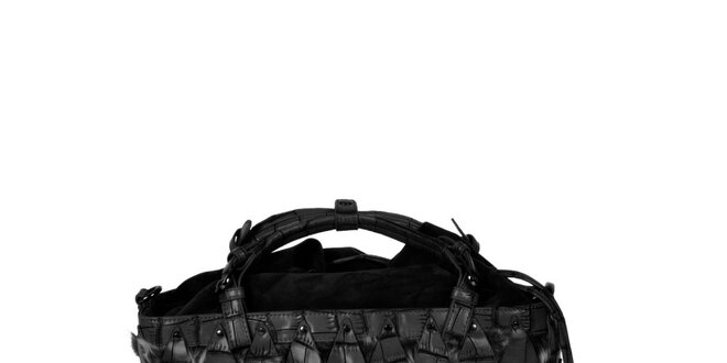 Dámská černá kabelka s efektním vzorem Marina Galanti