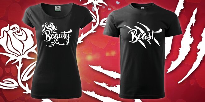 Beauty & Beast: Párová trička pro něj i pro ni