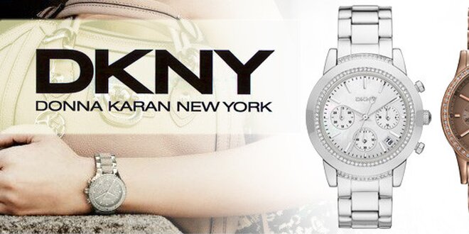 Značkové hodinky DKNY se zirkony
