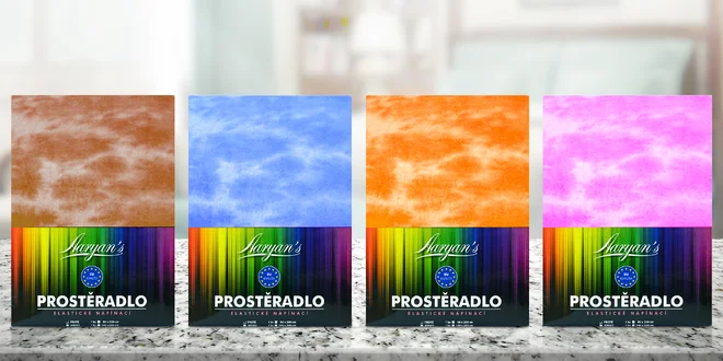 Batikovaná froté prostěradla na jedno i dvoulůžko