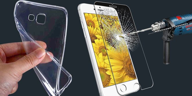 Tvrzené sklo + silikonové pouzdro pro TOP 153 telefonů