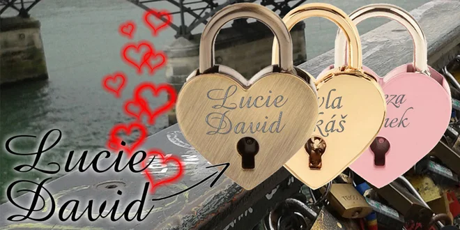 Zámeček lásky s vyrytými jmény vás dvou