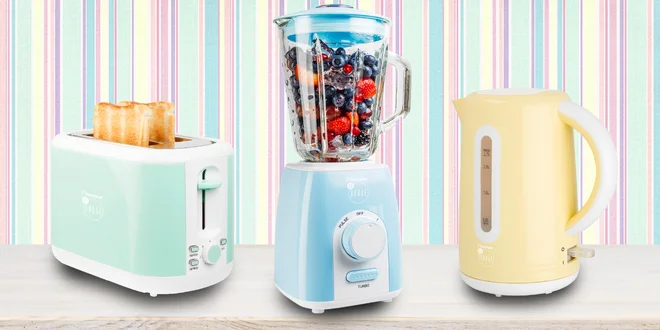 Raňajkové sety v pastelových farbách od Bestron