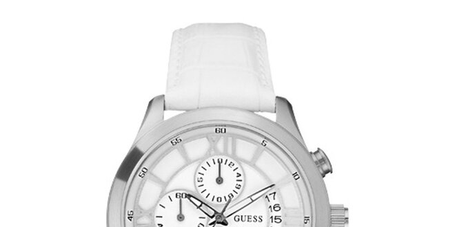 Pánské bílé analogové hodinky Guess