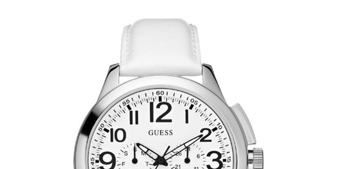 Dámské bílé náramkové hodinky Guess
