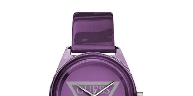 Dámské fialové analogové hodinky Guess