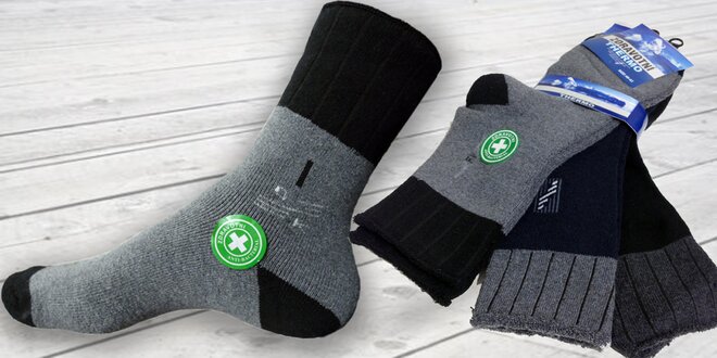 6 párů zdravotních termo ponožek