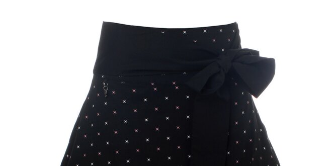 Dámská černá puntíkatá sukně s mašlí Pussy Deluxe