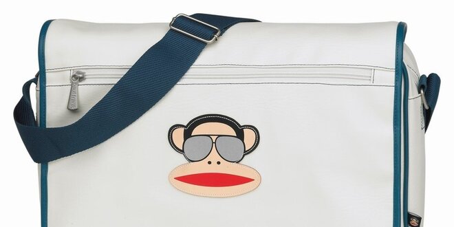 Modro-bílá taška s opicí Paul Frank