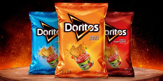 9 balíčků oblíbených nachos Doritos