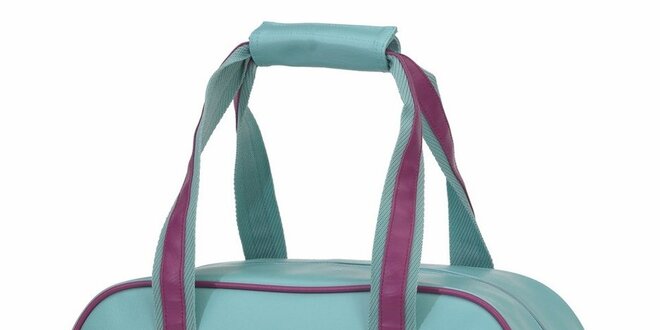 Světle modrá taška Paul Frank s fialovými detaily