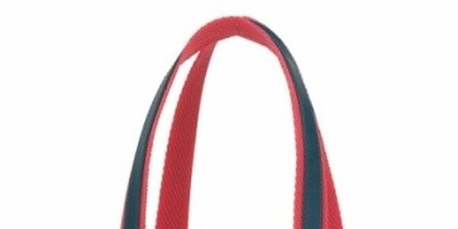 Korálově červená taška přes rameno Paul Frank s tmavě modrým lemem