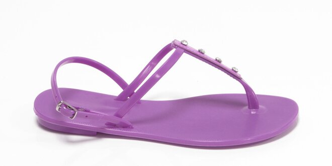 Dámské fialové sandály Favolla s kamínky