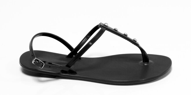 Dámské černé sandály Favolla s kamínky