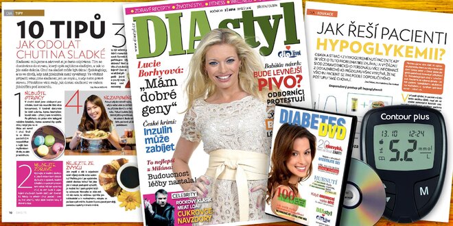 Roční předplatné časopisu DIAstyl s glukometrem a dárky