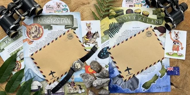 Dopisy dětem z různých koutů světa: šifry i magnety