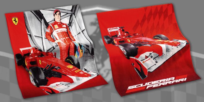 Fleecové deky s logem Ferrari (130 x 170 cm)