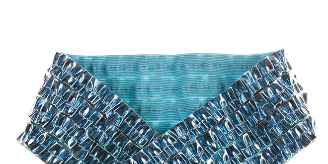 Dámský tyrkysově modrý metalizovaný pásek Bacirubati