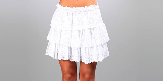 Dámská bílá krajková sukně Des Si Belles