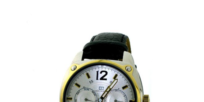 Dámské černo-zlaté náramkové hodinky Tommy Hilfiger