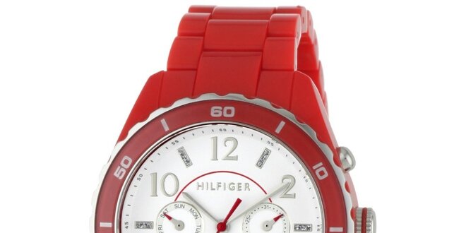 Dámské červené náramkové hodinky Tommy Hilfiger