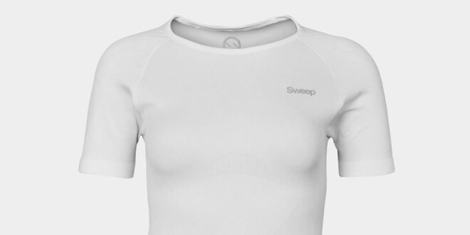 Dámské bílé bezešvé tričko Sweep (XS/S)