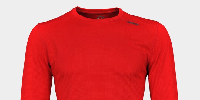 Pánské červené funkční tričko Sweep s dlouhým rukávem