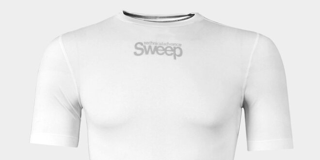 Pánské bílé bezešvé tričko Sweep