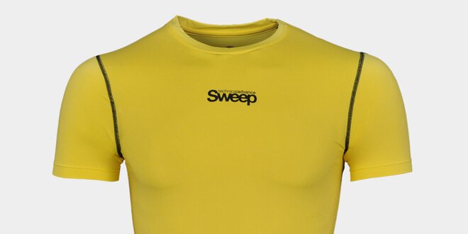 Pánské žluté kompresní tričko Sweep