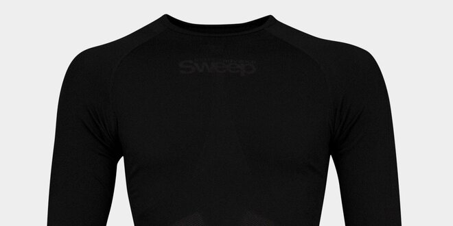 Pánské černé bezešvé tričko Sweep s dlouhým rukávem