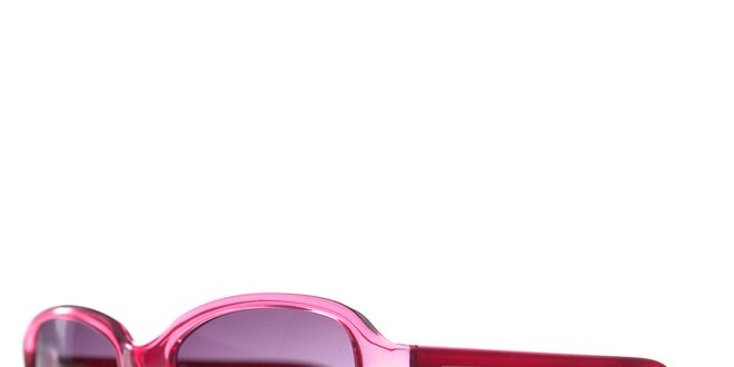 Dámské růžové sluneční brýle s fialovými skly Benetton