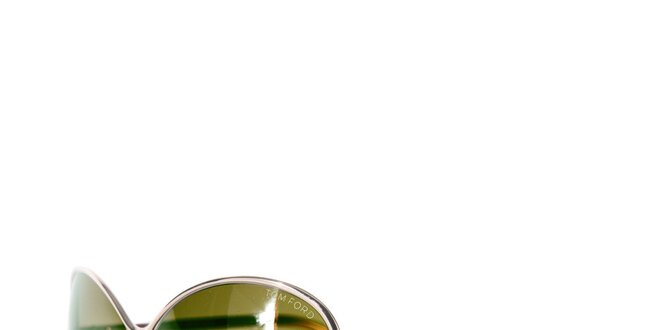 Dámské zeleno-zlaté sluneční brýle Tom Ford