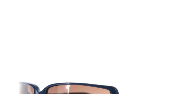 Unisexové modré sluneční brýle s hnědými skly Diesel