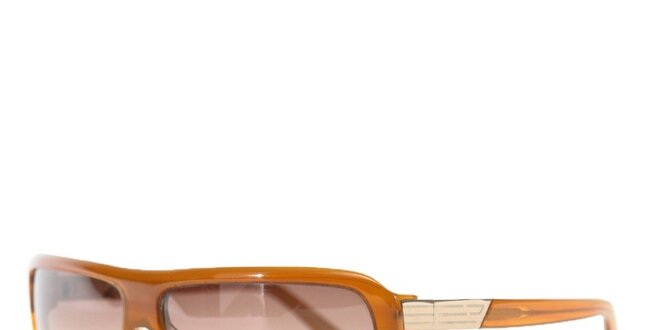 Unisexové karamelové sluneční brýle s hnědými skly Diesel