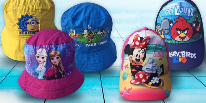 Licenční kšiltovky a kloboučky s motivy z oblíbených dětských pohádek