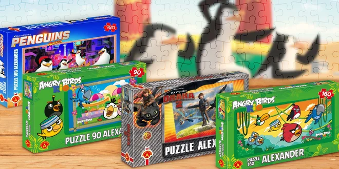 Pohádková puzzle a hlavolam s veselými klauny