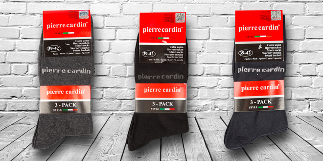 3 páry bavlněných ponožek Pierre Cardin