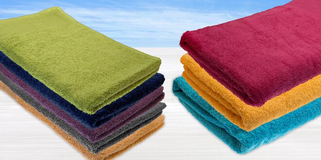 Ručníky ze 100% bavlny v různých barvách
