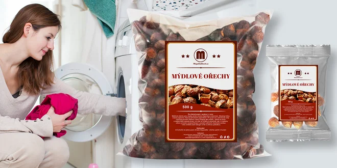 Mýdlové ořechy pro praní v pračce i v ruce
