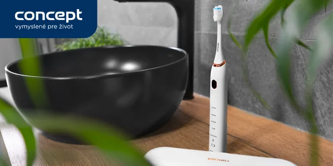 Sonická zubná kefka Concept s nabíjacím cestovným puzdrom