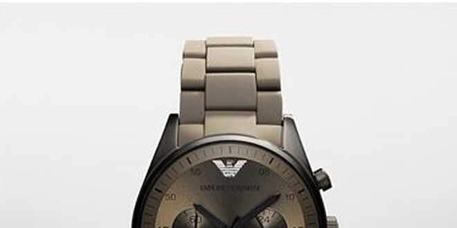 Dámské tmavě šedé hodinky Emporio Armani