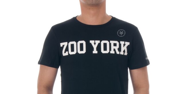 Pánské černé tričko Zoo York s bílým logem