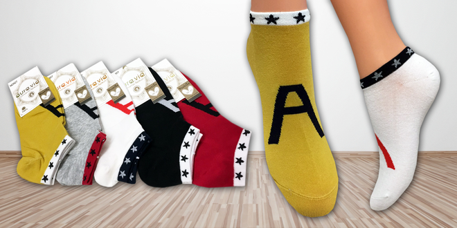5 párů dámských letních ponožek