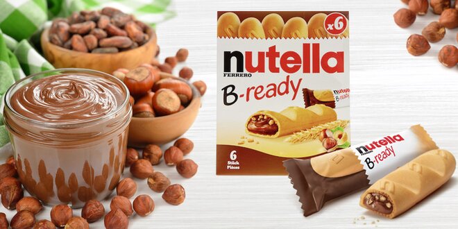 Křupavé tyčinky Nutella Ferrero B-ready