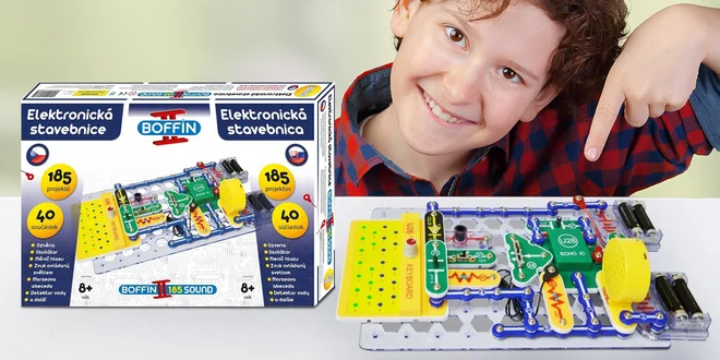 Elektronická stavebnice Boffin pro děti od 8 let