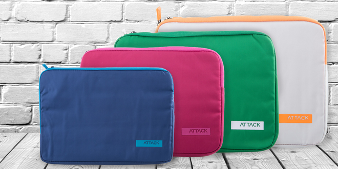 Ochranné pouzdro na zip pro notebooky v sedmi barvách