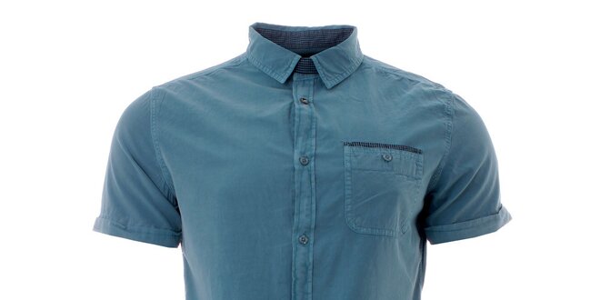 Pánská azurově modrá košile Lee Cooper